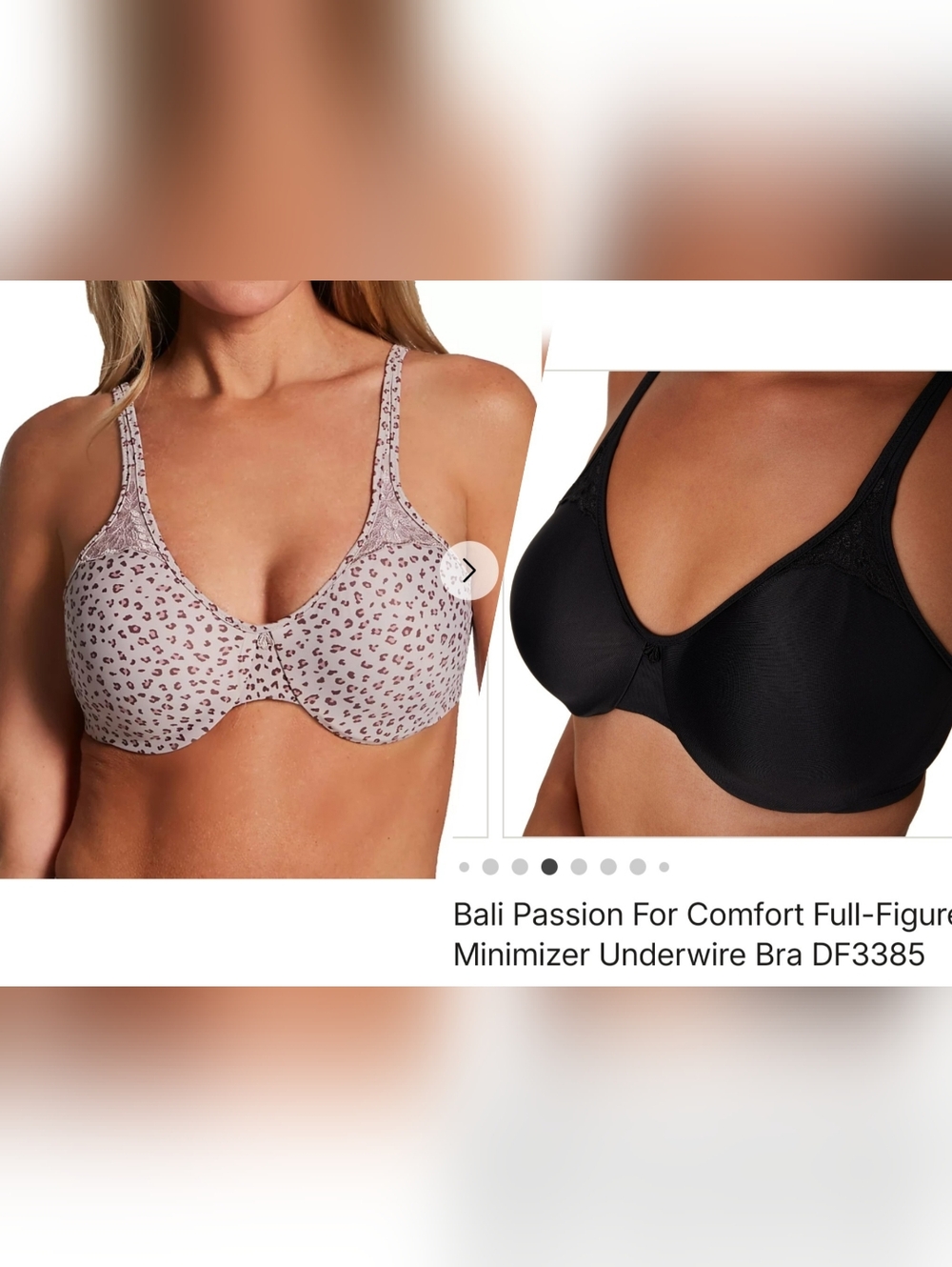 Pair of Bali Womens Underwire Minimizer Bras 36DD  EUC